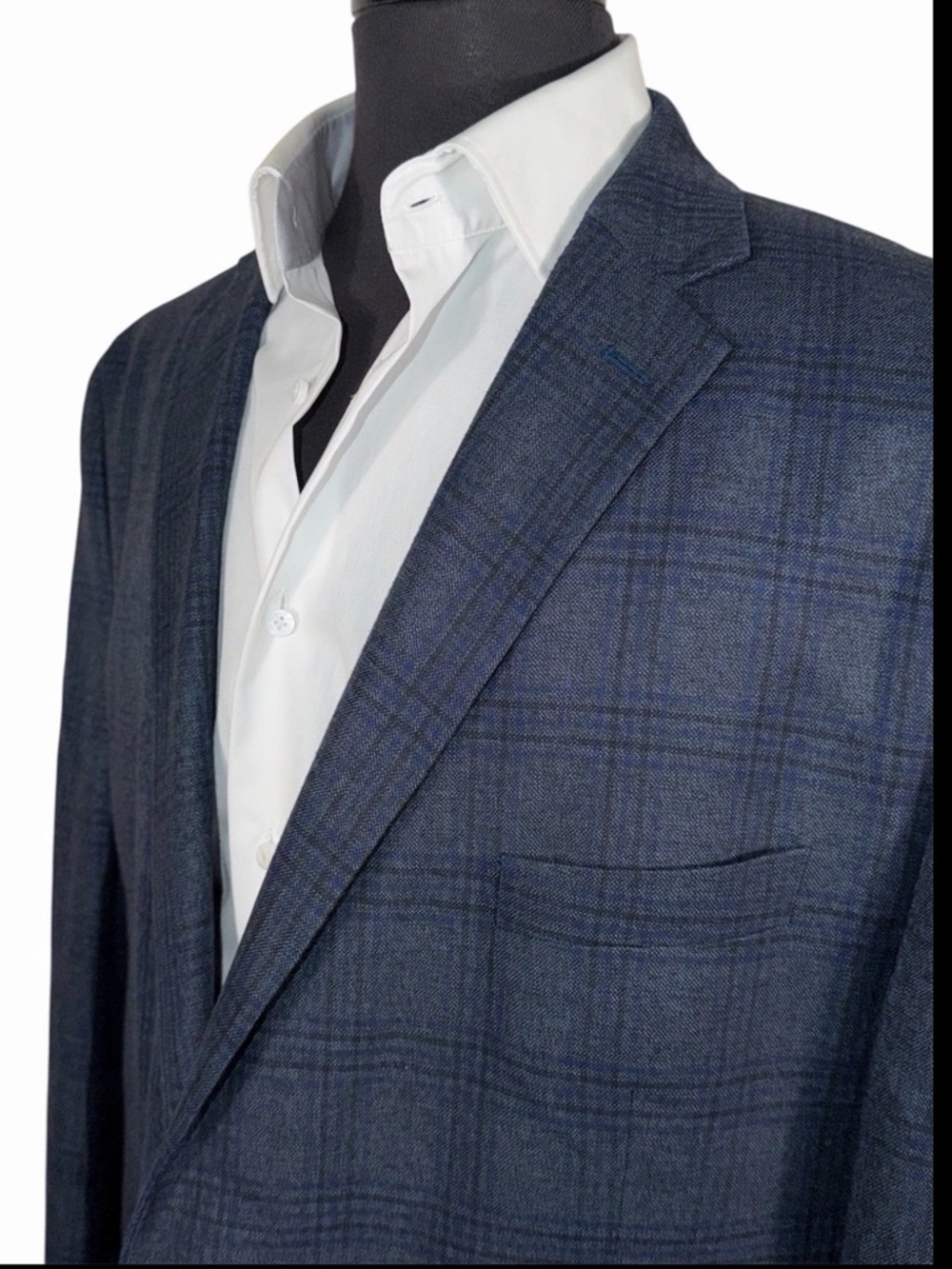 BIG & TALL LAUREN RALPH LAUREN BLUE PLAID SPORT COAT SZ 50R